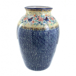 Blue Butterfly Large Vase